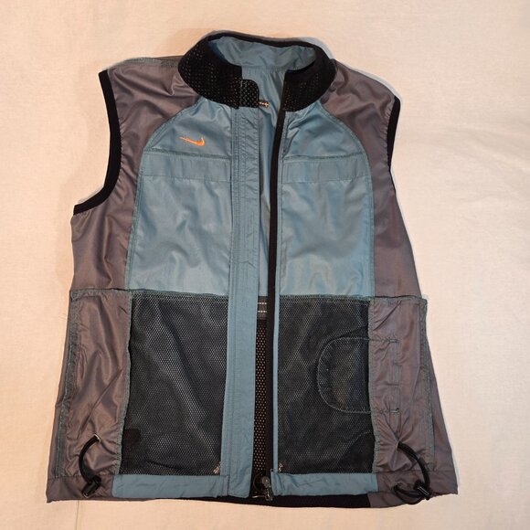 Vintage NIKE Gorpcore Y2K Retro UNISEX Reflective Green/Gray Zip Up Vest Size M. - Picture 8 of 16